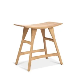 Ethnicraft Hocker Osso Holz Natur / Massiv - H 48 X L 50 Cm - Eiche Natur Sale