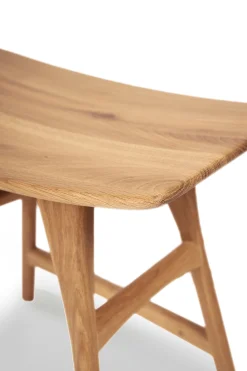 Ethnicraft Hocker Osso Holz Natur / Massiv - H 48 X L 50 Cm - Eiche Natur Sale