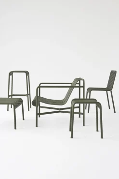Hay Hocker Palissade Metall Grau Schwarz / H 45 Cm - R & E Bouroullec - Anthrazit Fashion
