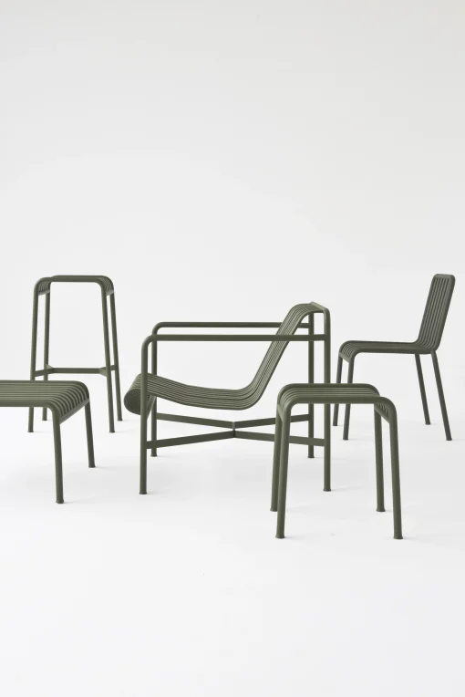 Hay Hocker Palissade Metall Grau Schwarz / H 45 Cm - R & E Bouroullec - Anthrazit Fashion