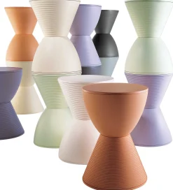 Kartell Hocker Prince Aha Plastikmaterial- Wachsweis Fashion