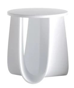 MDF Italia Hocker Sag Plastikmaterial/ Tisch H 44 Cm - Sitzflache Aus Polyurethan - Weis Best
