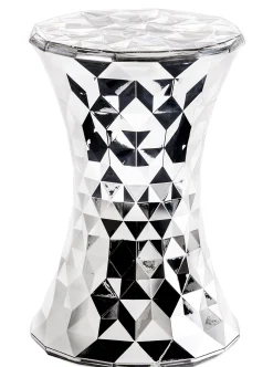 Kartell Hocker Stone Plastikmaterial Grau Silber Metall / Metallic - Verchromt Hot