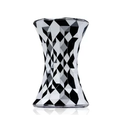 Kartell Hocker Stone Plastikmaterial Grau Silber Metall / Metallic - Verchromt Hot
