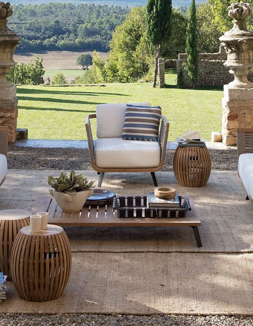 Unopiu Hocker Swing Holz Natur / - Teak Online