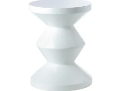 Pols Potten Hocker Zig Zag Plastikmaterial- Weis Best Sale