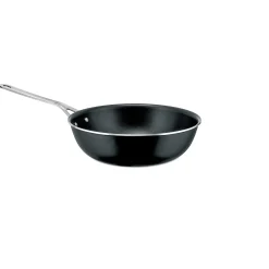 Alessi Hohe Pfanne Pots&Pans Metall/ O 28 Cm - Fur Alle Herdarten Einschlieslich Induktion - Schwarz - Stahl Clearance