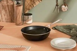 Alessi Hohe Pfanne Pots&Pans Metall/ O 28 Cm - Fur Alle Herdarten Einschlieslich Induktion - Schwarz - Stahl Clearance