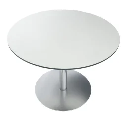 Lapalma Hohenverstellbarer Tisch Brio Metall Holz / O 60 Cm - Weis Flash Sale