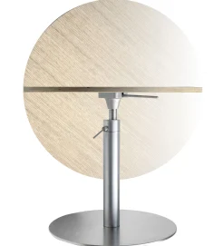Lapalma Hohenverstellbarer Tisch Brio Metall Holz / O 60 Cm - Weis Flash Sale