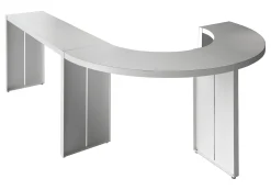 Lapalma Hoher Tisch Panco Metall Holz/ H 106 Cm - L 290 Cm - Weis Flash Sale