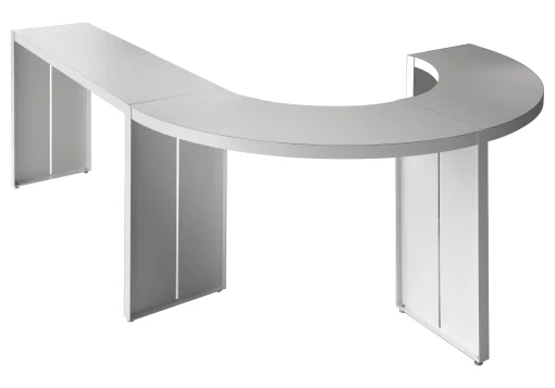 Lapalma Hoher Tisch Panco Metall Holz/ H 106 Cm - L 290 Cm - Weis Flash Sale