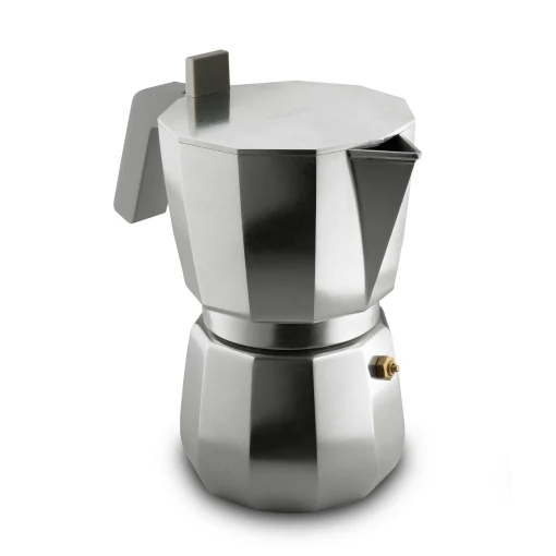Alessi Italienischer Kaffeebereiter Moka Metall /9 Tassen - Induktionsherd - Grau - Stahl Cheap
