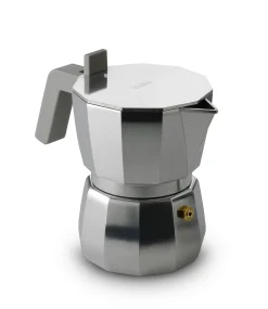 Alessi Italienischer Kaffeebereiter Moka Grau Silber Metall /3 Tassen - Grau - Stahl Store