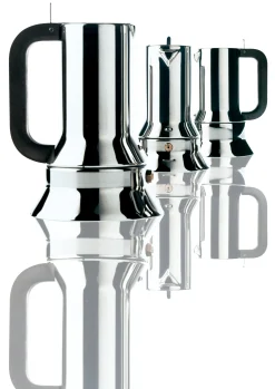 Alessi Italienischer Kaffeebereiter 9090 Metall - Braun - Verchromt Cheap