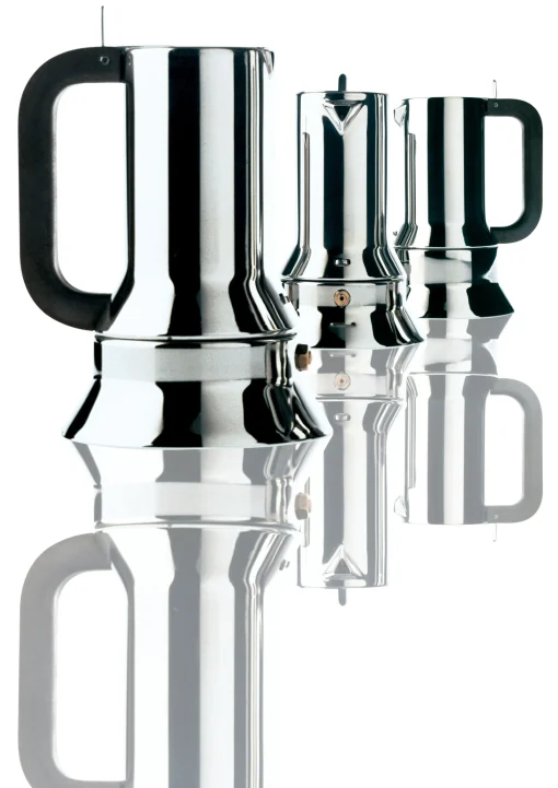 Alessi Italienischer Kaffeebereiter 9090 Metall - Braun - Verchromt Cheap