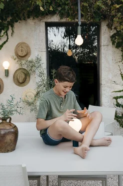 Fermob Kabellose, Wiederaufladbare Außenlampe Aplo Led Metall Beige - Muskat Shop