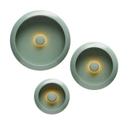 Fatboy Kabellose, Wiederaufladbare Außenlampe Oloha Trio Metall Grun Metall Grun / Wandleuchte Fur Den Außenbereich - 3Er-Set - Salbeigrun Outlet