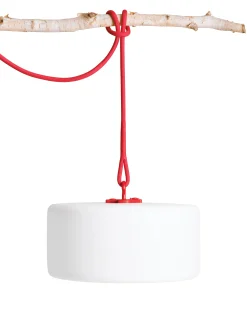 Fatboy Kabellose, Wiederaufladbare Außenlampe Thierry Le Swinger Led Plastikmaterial Rot / Zum Hinstellen, Aufhangen Oder Einstecken - Rot - Weis Hot