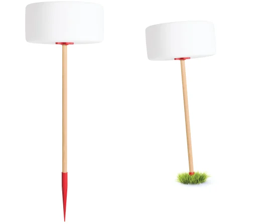 Fatboy Kabellose, Wiederaufladbare Außenlampe Thierry Le Swinger Led Plastikmaterial Rot / Zum Hinstellen, Aufhangen Oder Einstecken - Rot - Weis Hot