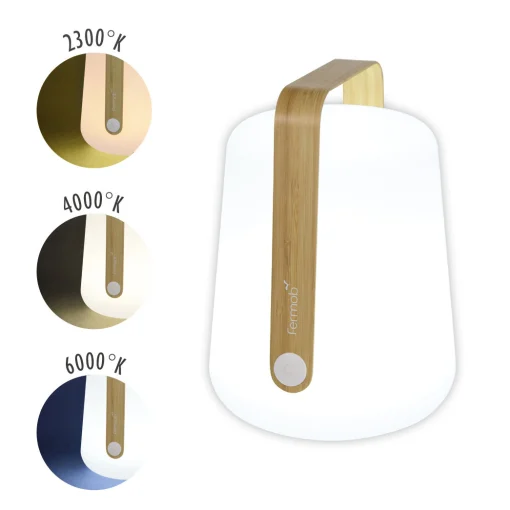 Fermob Kabellose, Wiederaufladbare Außenlampe Balad Bamboo Plastikmaterial Holz Natur / H 25 Cm - Aufladbar Uber Usb - Bambus Natur Best Sale