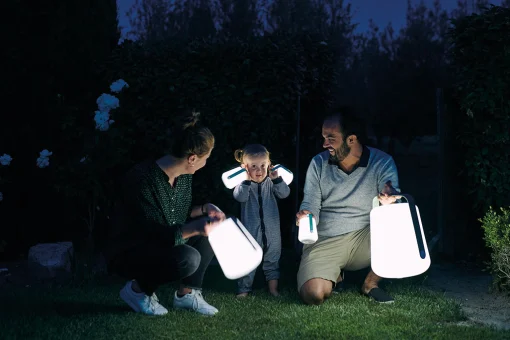 Fermob Kabellose, Wiederaufladbare Außenlampe Balad Large Led Plastikmaterial Schwarz / H 38 Cm - Usb Aufladung - Karbon New