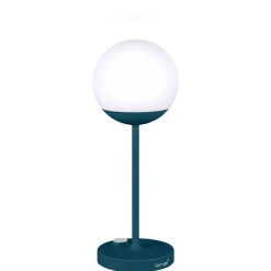 Fermob Kabellose, Wiederaufladbare Außenlampe Mooon! Led Metall Plastikmaterial Blau / H 41 Cm - Aufladbar Uber Usb - Acapulcoblau Clearance