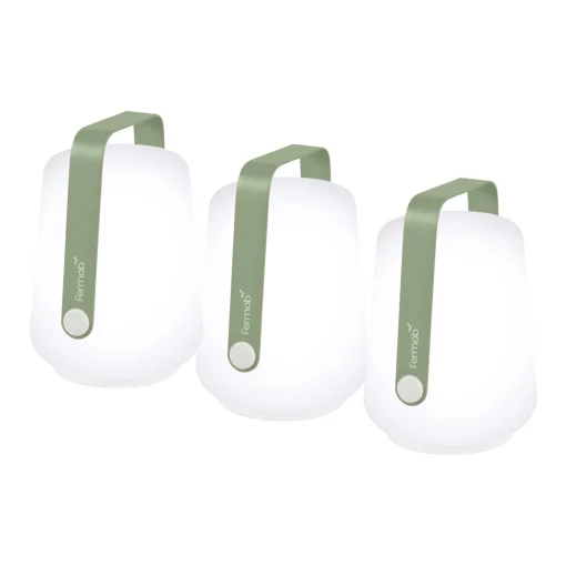 Fermob Kabellose, Wiederaufladbare Außenlampe Balad Plastikmaterial Grun / H 13,5 Cm - Lampen Im 3Er-Set - Kaktus Cheap