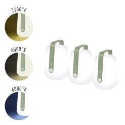 Fermob Kabellose, Wiederaufladbare Außenlampe Balad Plastikmaterial Grun / H 13,5 Cm - Lampen Im 3Er-Set - Kaktus Cheap