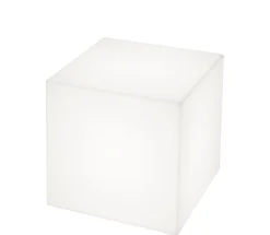 Slide Kabellose, Wiederaufladbare Außenlampe Cubo Led Rgb Plastikmaterial Kabellos - 25 X 25 X 25 Cm - Fur Den Außeneinsatz - Weis Fashion