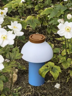 Hay Kabellose, Wiederaufladbare Außenlampe Pc Portable Plastikmaterial Blau / Fur Den Außenbereich - Aufladbar Uber Usb - Himmelblau - Terrazzo - Weis Best Sale