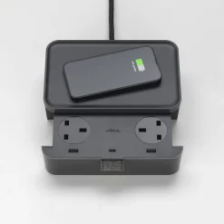 Vitra Kabelloses Ladegerat Ampi Plastikmaterial/ Mehrfachstecker - Schwarz Cheap