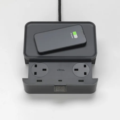 Vitra Kabelloses Ladegerat Ampi Plastikmaterial/ Mehrfachstecker - Schwarz Cheap