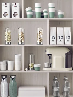 Eva Solo Kaffeekapsel-Spender  Glas Transparent - Metall Verchromt - Transparent Shop