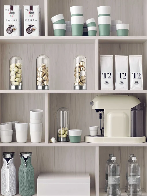 Eva Solo Kaffeekapsel-Spender  Glas Transparent - Metall Verchromt - Transparent Shop