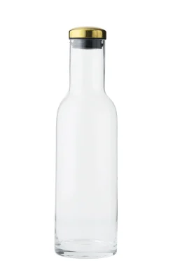 Menu Karaffe Bottle Glas Gold Transparent Metall / 1 L - Mit Messingverschluss - Messing - Transparent Flash Sale