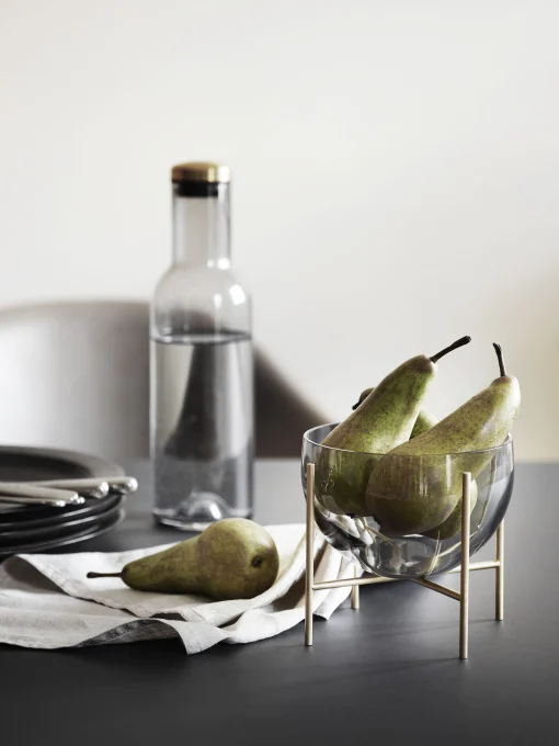 Menu Karaffe Bottle Glas Gold Transparent Metall / 1 L - Mit Messingverschluss - Messing - Transparent Flash Sale