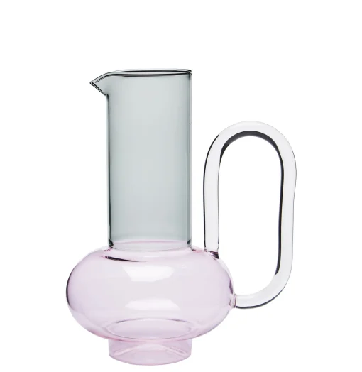 Tom Dixon Karaffe Bump Glas Rosa / Mundgeblasenes Glas - Rauchgrau - Rosa Sale