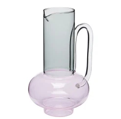 Tom Dixon Karaffe Bump Glas Rosa / Mundgeblasenes Glas - Rauchgrau - Rosa Sale