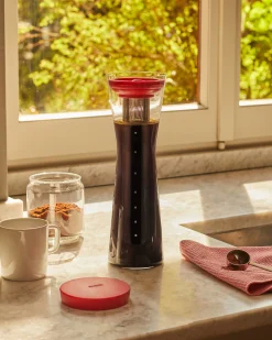 Alessi Karaffe Fur Kalt Aufgegossenen Kaffee Mazagran Glas/ Fur Cold Brew Kaffee - 90 Cl - Rot Clearance