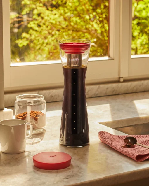 Alessi Karaffe Fur Kalt Aufgegossenen Kaffee Mazagran Glas/ Fur Cold Brew Kaffee - 90 Cl - Rot Clearance