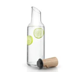 Eva Solo Karaffe  Glas Transparent Holz Natur / EichensTöpfen - 1 L - Eiche - Transparent New