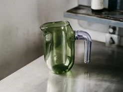 Hay Karaffe Jug Large Glas Grun / O 10 X H 20,5 Cm - Grun - Violett Sale