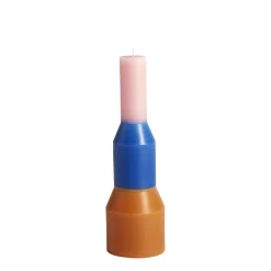 Hay Kerze Pillar Large Wachs Bunt / O 9 X H 30 Cm - Blau - Gelb - Rosa Best
