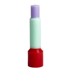 Hay Kerze Pillar Xl Wachs Bunt / O 9 X H 35 Cm - Lavendel - Minze - Rot Best Sale