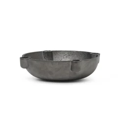 Ferm Living Kerzenleuchter Bowl  Small Metall/ O 14 Cm - Messing - Schwarz New