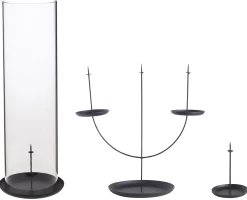 ENOstudio Kerzenleuchter Candle Pin Metall- Schwarz Store