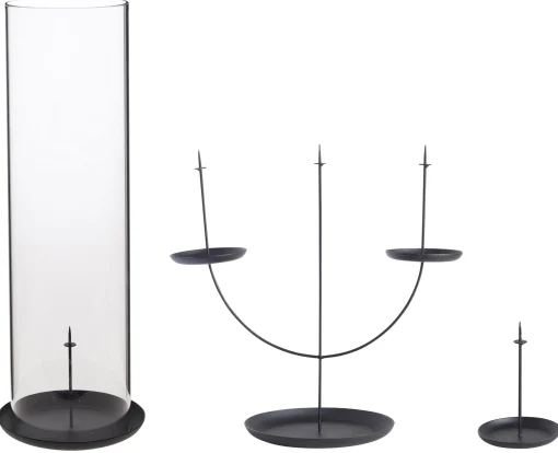 ENOstudio Kerzenleuchter Candle Pin Metall- Schwarz Store