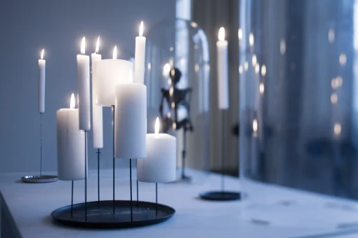 ENOstudio Kerzenleuchter Candle Pin Metall- Schwarz Store