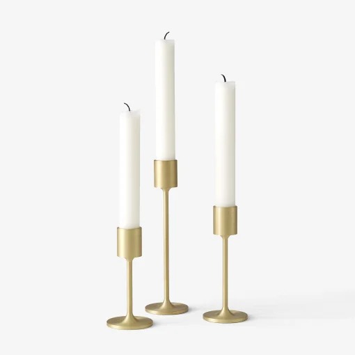 &tradition Kerzenleuchter Collect Sc57 Gold Metall / H 11 Cm - Messing - Messing Geburstet Discount